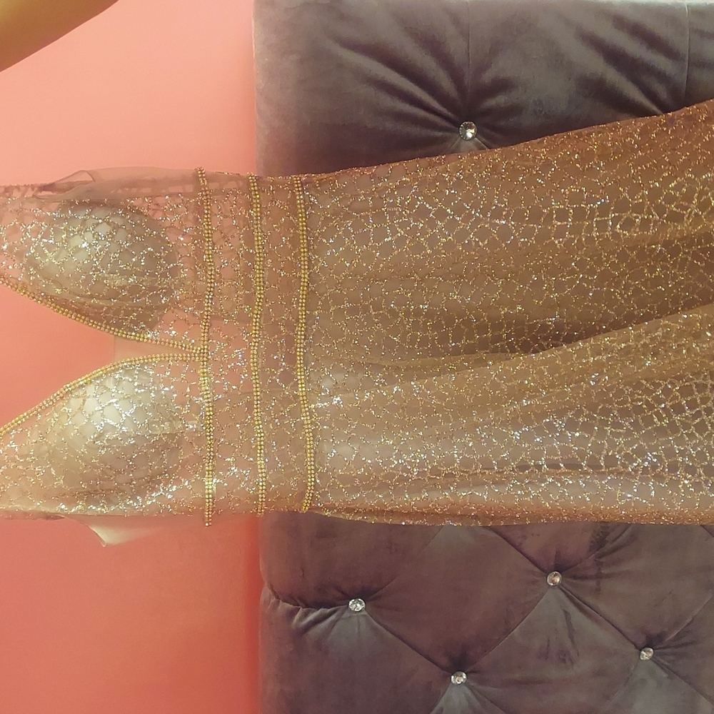 Nude sequin prom dress, juniors, homecoming